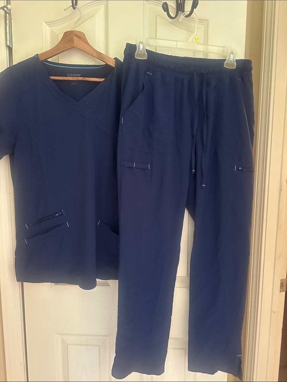 Scrubstar Navy Blue Women's Medical Scrub Top and Pants Set